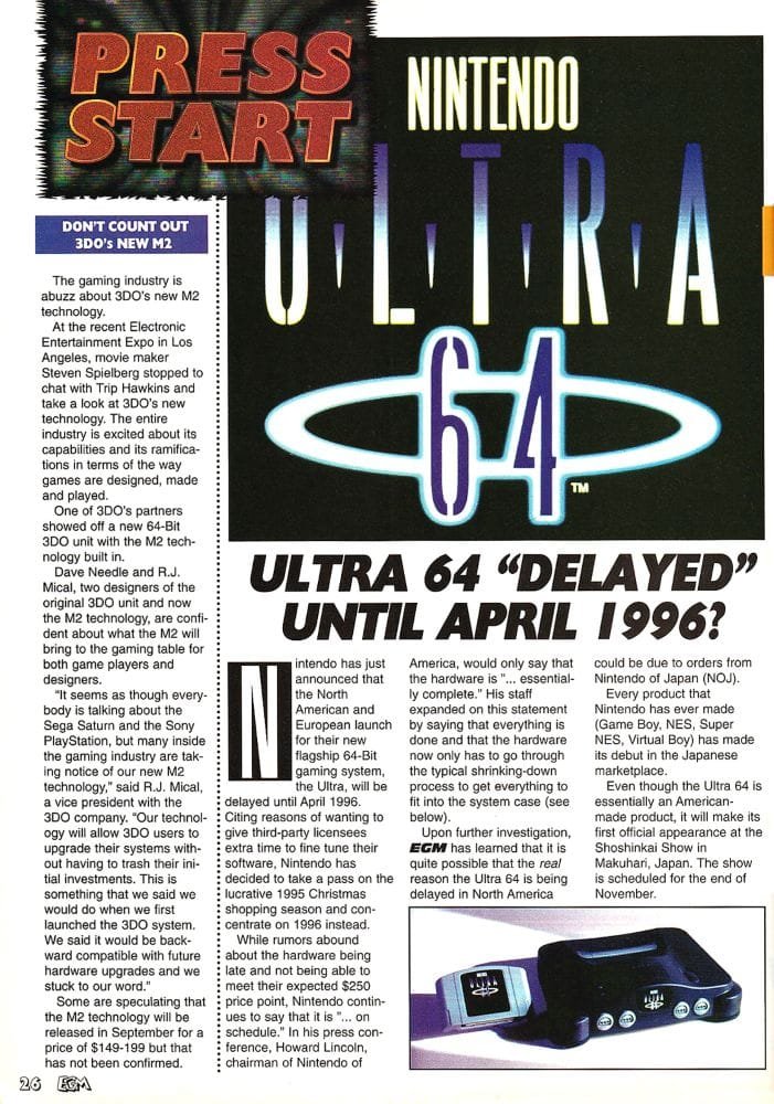 Electronic Gaming Monthly 72 July 1995 Nintendo Ultra 64 Delayed