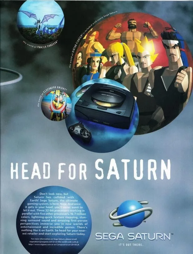 Remembering The Sega Saturn: Why Did It Fail? 12 Sega Saturn head for saturn ad