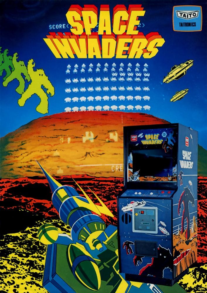 space invaders japanese arcade flyer