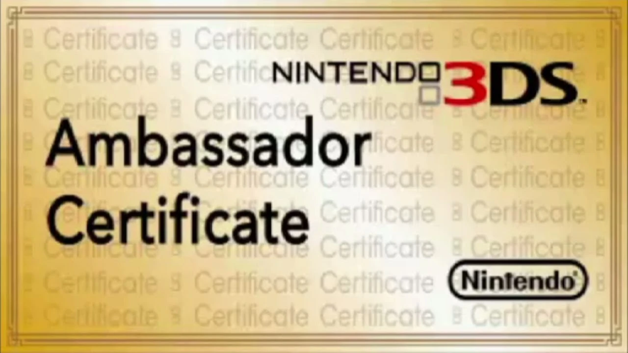 3DS Ambassador Certificate