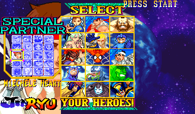 Marvel vs. Capcom Review (Arcade) - Roster
