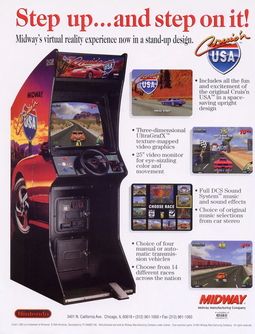Midway Games: The Rise and Fall of an Arcade Kingpin 14 Cruisn USA Midway